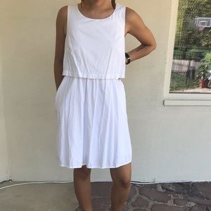 Lightweight white tiered dress